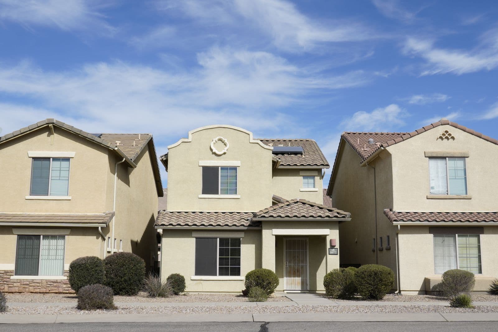 Suburban houses in Gilbert, Arizona, on some of the hardest municipal water in the country